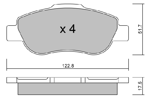 Kit de plaquettes de frein, frein à disque